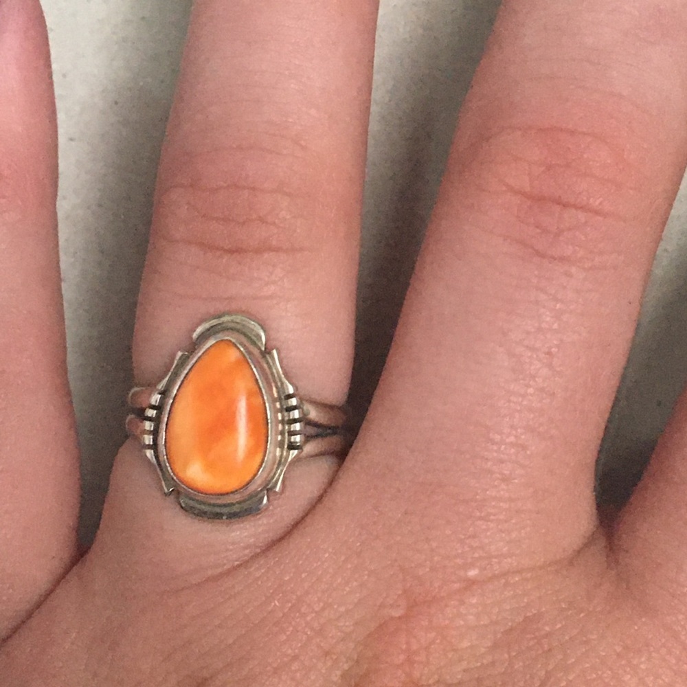 Genuine Sterling Silver and Sunstone Ring